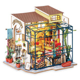 Rolife DIY Miniature Doll House Kit with Furniture for Children Adult Wooden Kits Toy (Emily's Flower Shop) Rolife