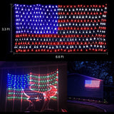 HYH American Flag Lights with 420 Super Bright LEDs Waterproof Led Flag Net Light of The United States for Memorial Day,Yard,Garden Decoration,Festival,Holiday,Party,Christmas New Year Decorations HYH