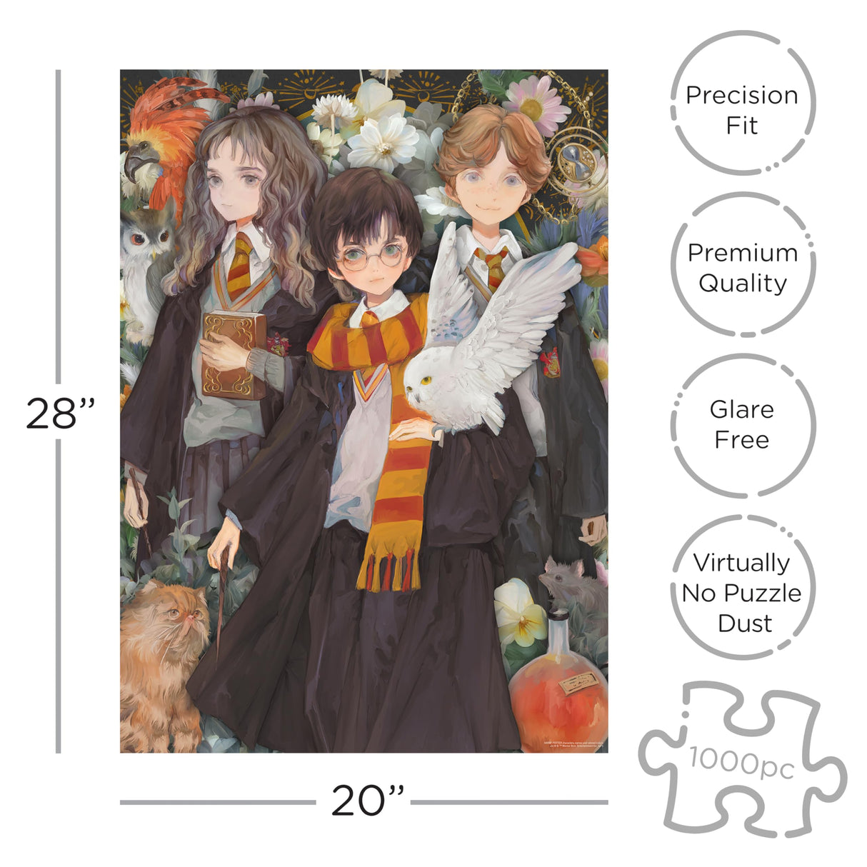 AQUARIUS Harry Potter Yume Puzzle (1000 Piece Jigsaw Puzzle) - Glare Free - Precision Fit - Virtually No Puzzle Dust - Officially Licensed Harry Potter Collectibles - 20x28 Inches AQUARIUS