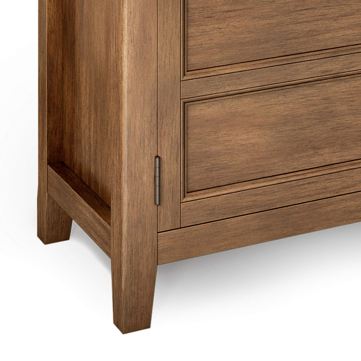 SIMPLIHOME Burlington SOLID WOOD 54 Inch Wide Transitional TV Media Stand in Rustic Natural Aged Brown for TVs up to 60 Inch, For the Living Room and Entertainment Center SIMPLIHOME