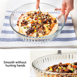 10 Inch Glass Deep Pie Dish for Baking Glass Baking Dish Clear and Durable Oven Baking Pie Pan Quiche Baking Dish Deep ATRDTO