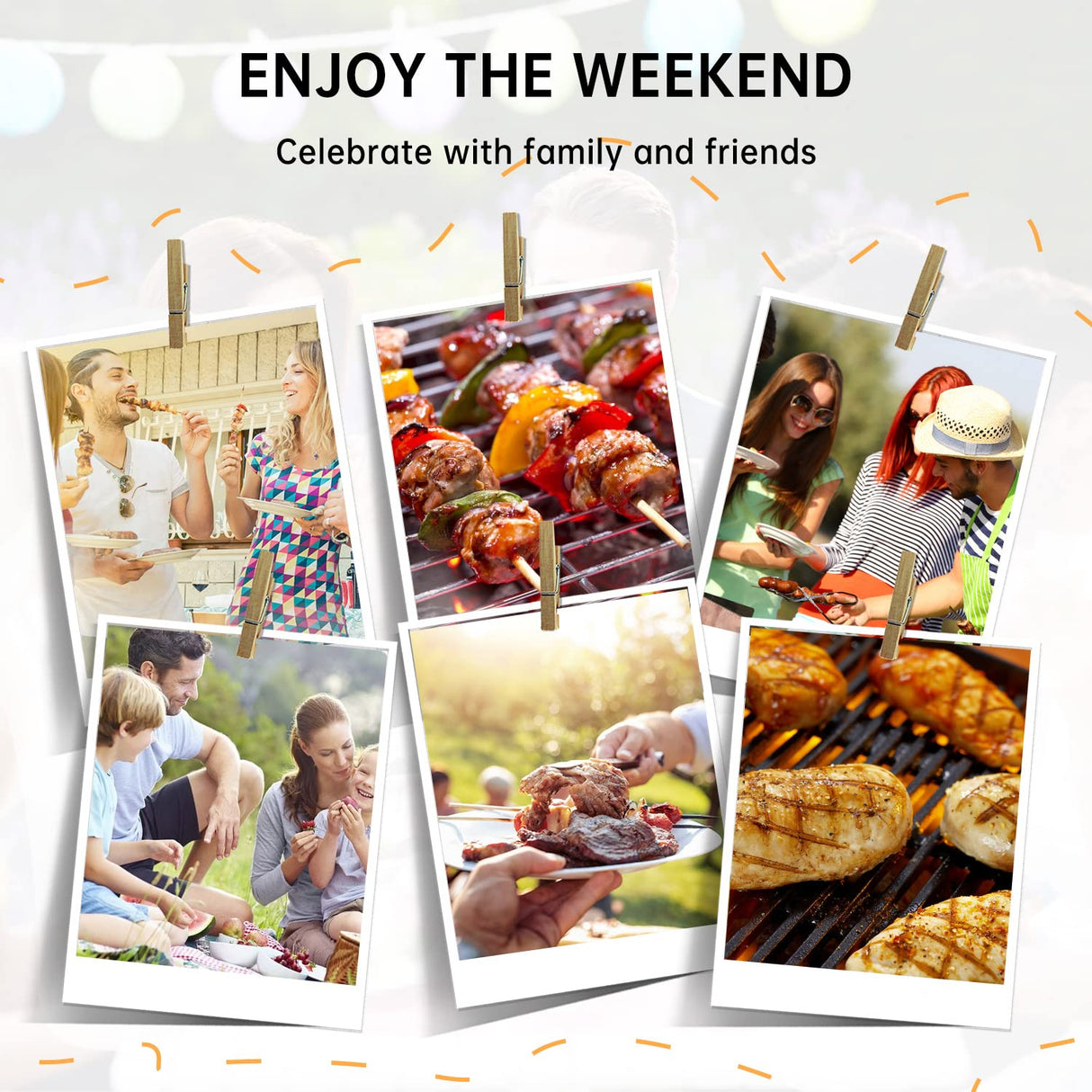 Charcoal Grills Outdoor Barbecue Grill Offset Smoker Portable BBQ Grill with Wheels for Backyard Camping Picnics Dopinmin