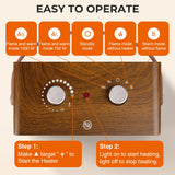 Electric Fireplace Heater for Indoor Use, 1500W/750W Space Heater Fireplace with 3D LED Flame, Double Safety Protection, Portable Fireplace Heater for Home Office Christmas Decoration Alpaca