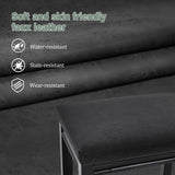 RNKSFX Counter Height Black Bar Stools Set of 3 for Kitchen Counter Farmhouse Modern Barstools with Faux Leather Upholstered Backless Seat and Solid Wood Legs 24 inch Bar Chairs RNKSFX