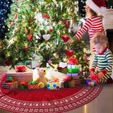 BIANHUA Christmas Tree Skirt, Christmas Decorations,Knitting Wool Retro Small Snowflake Xmas Tree Skirt Decorations,Can be Used as a Shawl.(48 Inch,Red)… BIANHUA