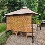 VELLOW Outdoor Bamboo Shades Sun Protection Bamboo Roll Up Window Blind, Retro Woven Roller Shades for Garden Patio Porch 27 36 40 43 45 50 55 58 60 62 66 68 72 76in Wide Cordless Bamboo Curtain VELLOW