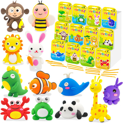 LanMa Air Dry Clay Kit for Kids, 12 Pack Animal Air-Dry Art Kits with Ultra Light & Soft Modeling Clay, Instructions, Sculpting Tools, Christmas Birthday Gifts for Boys Girls