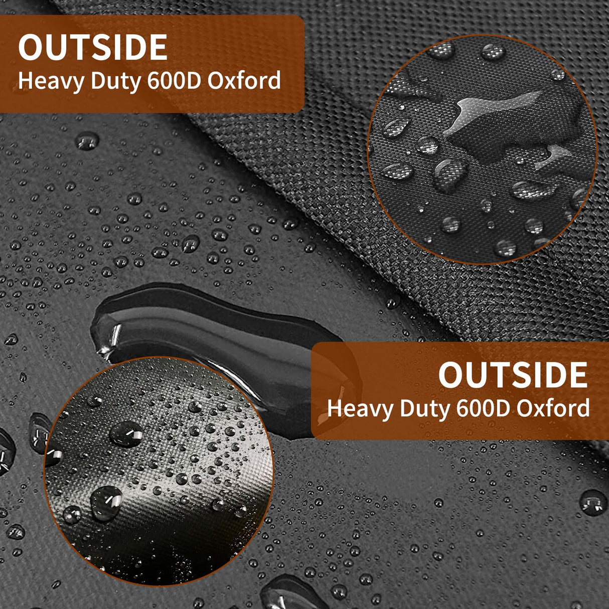 AKEfit 40 Inch Firewood Log Hoop Cover, Heavy Duty 600D Oxford Outdoor Waterproof Firewood Log Hoop Cover, Round Log Rack Cover with Zipper & 2 Windproof Buckle Straps & Drawstring (Cover Only) AKEfit