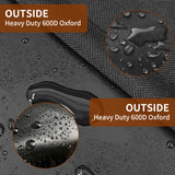 AKEfit 40 Inch Firewood Log Hoop Cover, Heavy Duty 600D Oxford Outdoor Waterproof Firewood Log Hoop Cover, Round Log Rack Cover with Zipper & 2 Windproof Buckle Straps & Drawstring (Cover Only) AKEfit