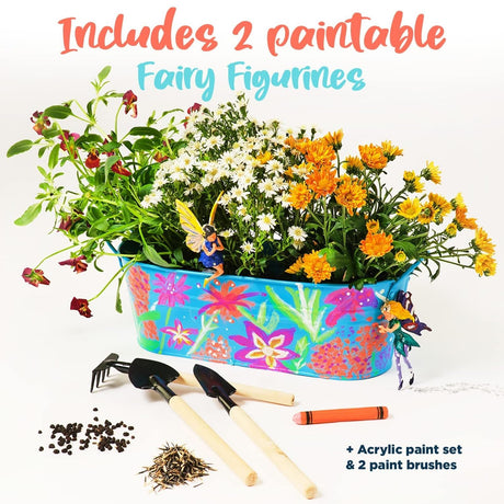BRYTE Light Up Unicorn Terrarium Kit for Kids - Multicolor - Paint Set & Fairy Lights - Little Girl Crafts - Fairy Garden Kit with Gardening Tools for Kids Ages 4–12 BRYTE