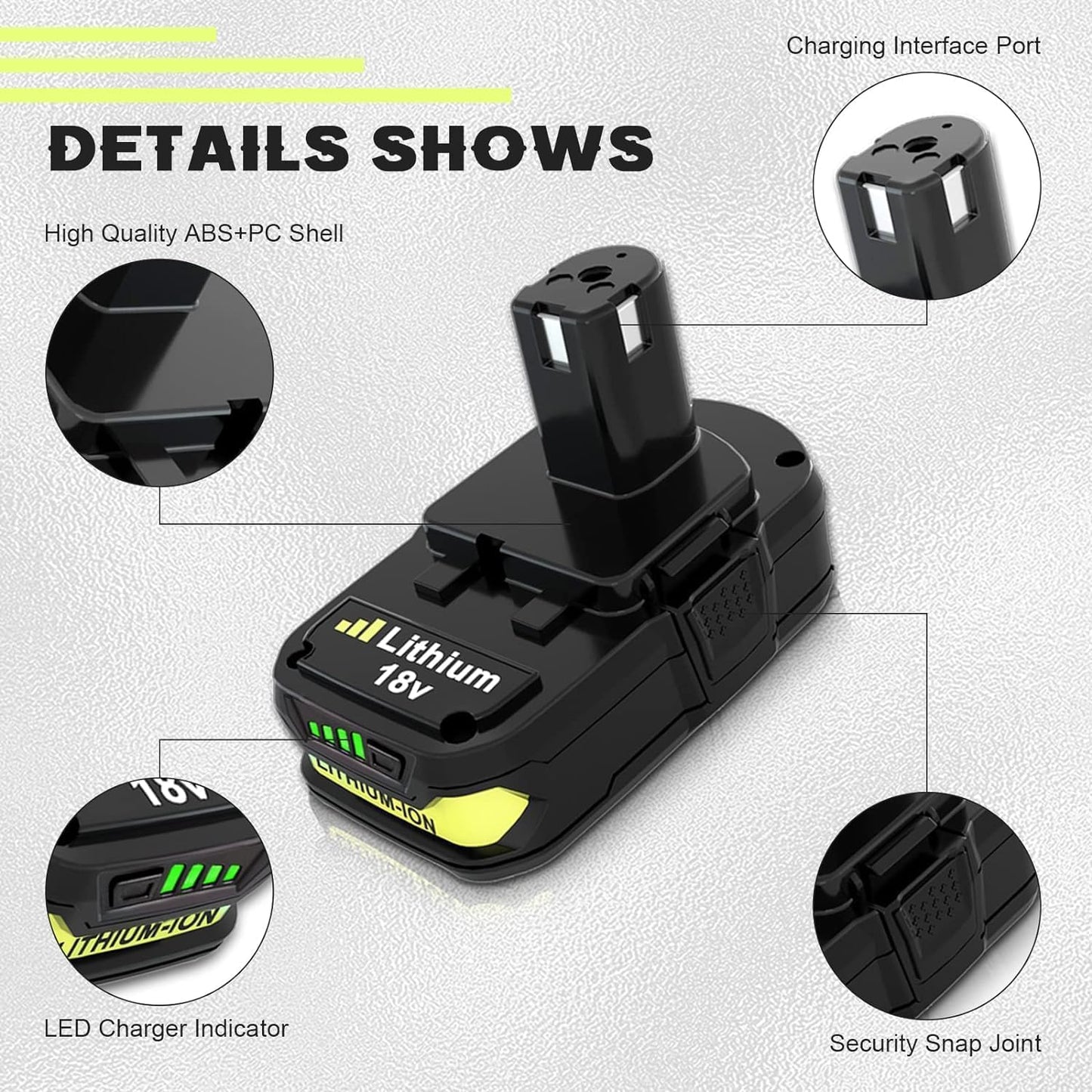 3000mAh 18V P102 P108 Li-ion Replacement Battery for Ryobi 18 Volt Battery Lithium-ion Plus Battery Max P102 P108 P103 P105 P107 P109 P104 Compatible with Ryobi 18Volt Power Cordless Tools (2 - WoodArtSupply