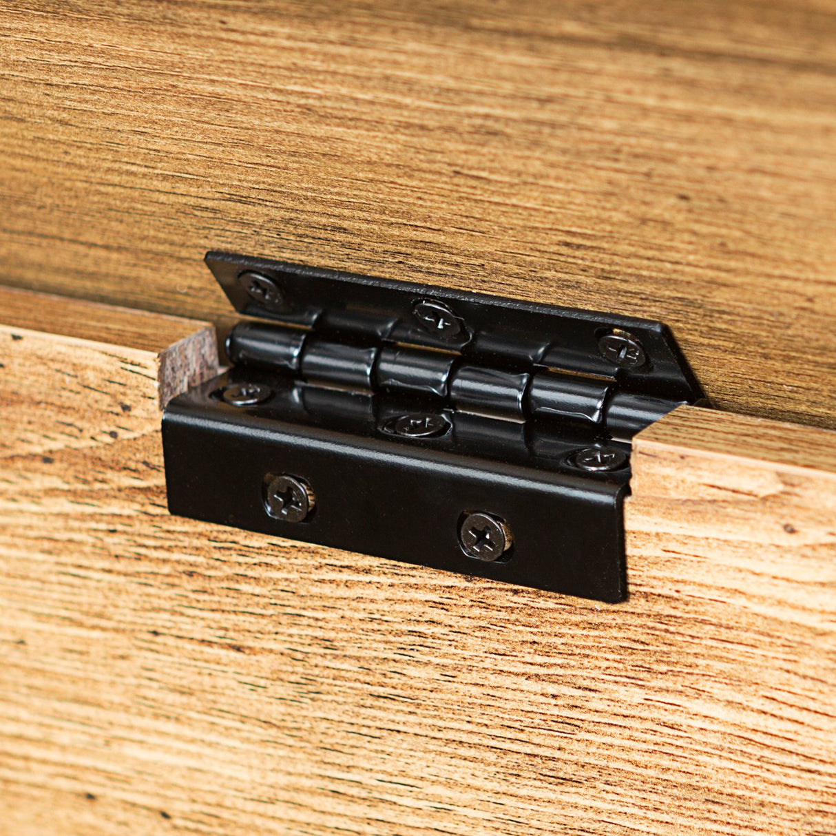 Walker Edison Julian Rustic Farmhouse Lift Top Entry Bench with Bottom Rack, 48 Inch, Barnwood Walker Edison