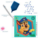 DIAMOND DOTZ PAW Patrol Chase Diamond Painting Kits for Adults - Diamond Art Kits a Relaxing Creative Craft Kit with Dotz Gems DIAMOND DOTZ