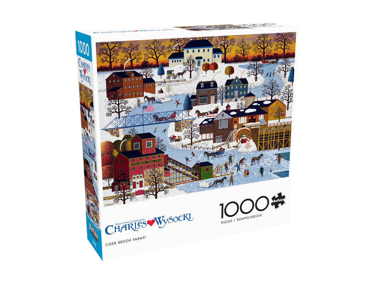 Buffalo Games - Charles Wysocki - Cider Brook Farms - 1000 Piece Jigsaw Puzzle for Adults -Challenging Puzzle Perfect for Game Nights - Finished Size is 26.75 x 19.75 Buffalo Games