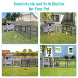 Suumerpety Heavy-Duty Metal Chicken Coop Run Extension - 14.3 sq ft Lockable Outdoor Playpen for Chickens, Ducks, Rabbits | Predator-Proof Design, Expandable Panels & Weather-Resistant Frame Suumerpety