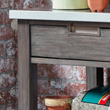 Homestyles Maho Gray Teak Potting Bench homestyles
