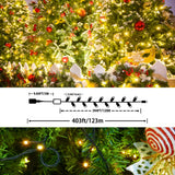 XURISEN 403FT Christmas Lights, 1000 LED Super Long String Lights 8 Modes & Memory Timer Plug in Twinkle Fairy Lights Decor for Home Xmas Party Wedding XURISEN