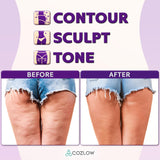 Wooden Massage Roller Stick (12 Rollers) - Curved Wood Therapy Massage Tool for Body Sculpting, Fascia Release & Lymphatic Drainage - Maderotherapy Helps Reduce Cellulite Appearance - by Cozlow COZLOW