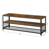 VASAGLE TV Stand, Bench, Console for up to 60 Inch Televisions, Coffee Table, Rustic Brown ULTV50BX VASAGLE