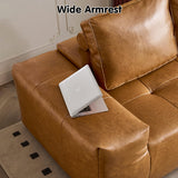 ovios Sectional Cloud Couch for Living Room, Modular Floor Sofa with Plush Corduroy, No Assembly Required, Big Comfy Couches Set with Fluffy Memory Foam, Stupendous U Shaped Sofas with Chaise, Brown ovios