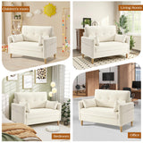 Hanherry Loveseat Sofa, 47” Small Couch for Living Room, Comfy Chenille Fabric Love Seat for Bedroom withThrow Pillow,Removable Cushion Cover,Couches for Small Space,Apartment,Dorm Hanherry