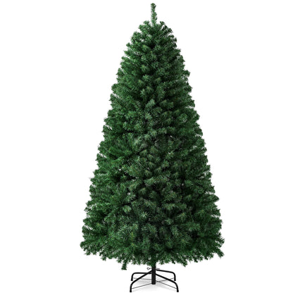 Yaheetech 6ft Premium Spruce Hinged Artificial Full Christmas Tree with 796 Branch Tips Holiday Xmas Tree with Metal Hinges and Foldable Base for Home Party Office Decoration