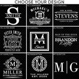 Personalized Whiskey Decanter Set with Wood Gift Box - Custom Bourbon and Scotch Gift Boxed Set HomeWetBar