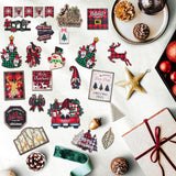 TAKEALOOKO Christmas Tiered Tray Decor Set - 24Pcs Wooden Signs Snowman Gnome Truck Ornaments, Family Party Rustic Farmhouse Holiday Decorations for Table Shelf Centerpiece Xmas Home TAKEALOOKO