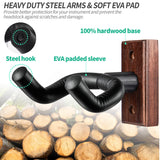 WOGOD Guitar Wall Mount Guitar Hanger Wall Holder - Guitar Wall Hangers Wall Hook Stand for Acoustic Electric Guitars Bass Ukulele - Solid Wood Wall Mount WOGOD