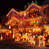 Dazzle Bright Outdoor Christmas String Lights, 1000 LED 328 FT Plug in Fairy Light with Remote Control 8 Modes & Timer, Waterproof Decoration for Home Garden Yard Xmas Wedding, Warm White Dazzle Bright