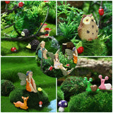120 Pieces Garden Kit Accessories Garden Animals Miniatures Fairies Miniature Figurines Micro Landscape Ornaments DIY Kit for Outdoor Yard Lawn Unittype