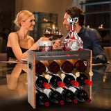 KLM 2-Tier Wine Rack, can Hold 8 Bottles.Suitable for Home Kitchens, Restaurants, Food Pantries, cabinets, and Bars. KLM