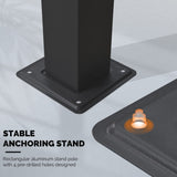 PURPLE LEAF Outdoor Retractable Pergola with Sun Shade Canopy 10' x 13' Patio Aluminum Pergola Shelter for Backyard Deck Garden Modern Metal Grill Gazebo, Gray PURPLE LEAF