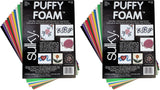 Sulky Of America 12 Color 2mm Puffy Foam Assortment, 6" by 9" (Two Pack) Sulky
