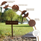 Dragosum 8FT Garden Pathway Wooden Walkway, Outdoor Path Curved Walkway Roll Out Plow and Hearth Wooden Walkway, Decorative Lawn Patio Pavers Dragosum