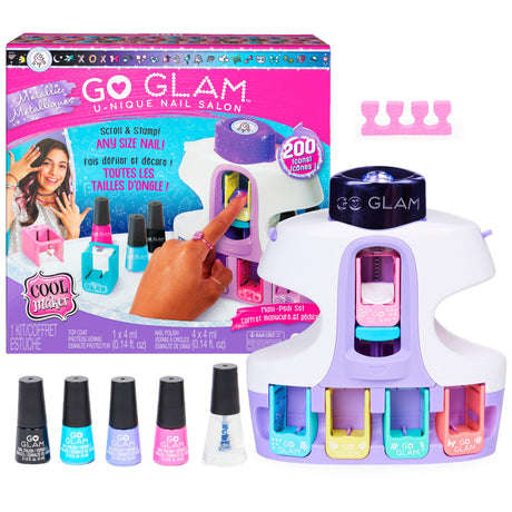 Cool Maker, GO GLAM U-nique Metallic Nail Salon with 200 Icons and Designs, 4 Polishes, Stamper & Dryer, Nail Kit for Girls, Amazon Exclusive Cool Maker
