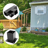 TOPTGO 3 PCS Pergola Brackets Kit,15° 4-Way Slanted Roof Pergola Bracket Set 4x4 (Actual: 3.5x3.5 in),Angle Corner Bracket with Post Base for Wooden Beams Lumber Gazebos Patio Pergola Sheds TOPTGO