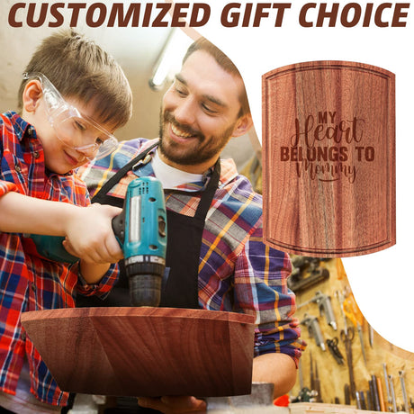 Patelai 12 Pack Large Cutting Boards Bulk Wooden Cutting Board Kitchen Chopping Boards for Crafts DIY Wedding Housewarming Gift (12 x 9 Inch,Walnut Wood) Patelai