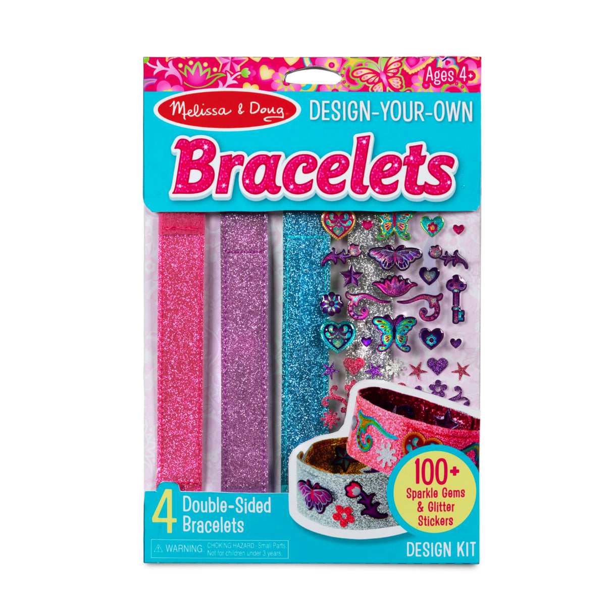 Melissa & Doug Design-Your-Own Bracelets With 100+ Sparkle Gem and Glitter Stickers Melissa & Doug