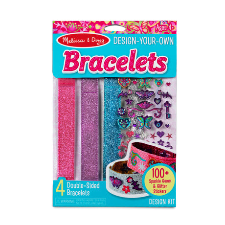 Melissa & Doug Design-Your-Own Bracelets With 100+ Sparkle Gem and Glitter Stickers Melissa & Doug