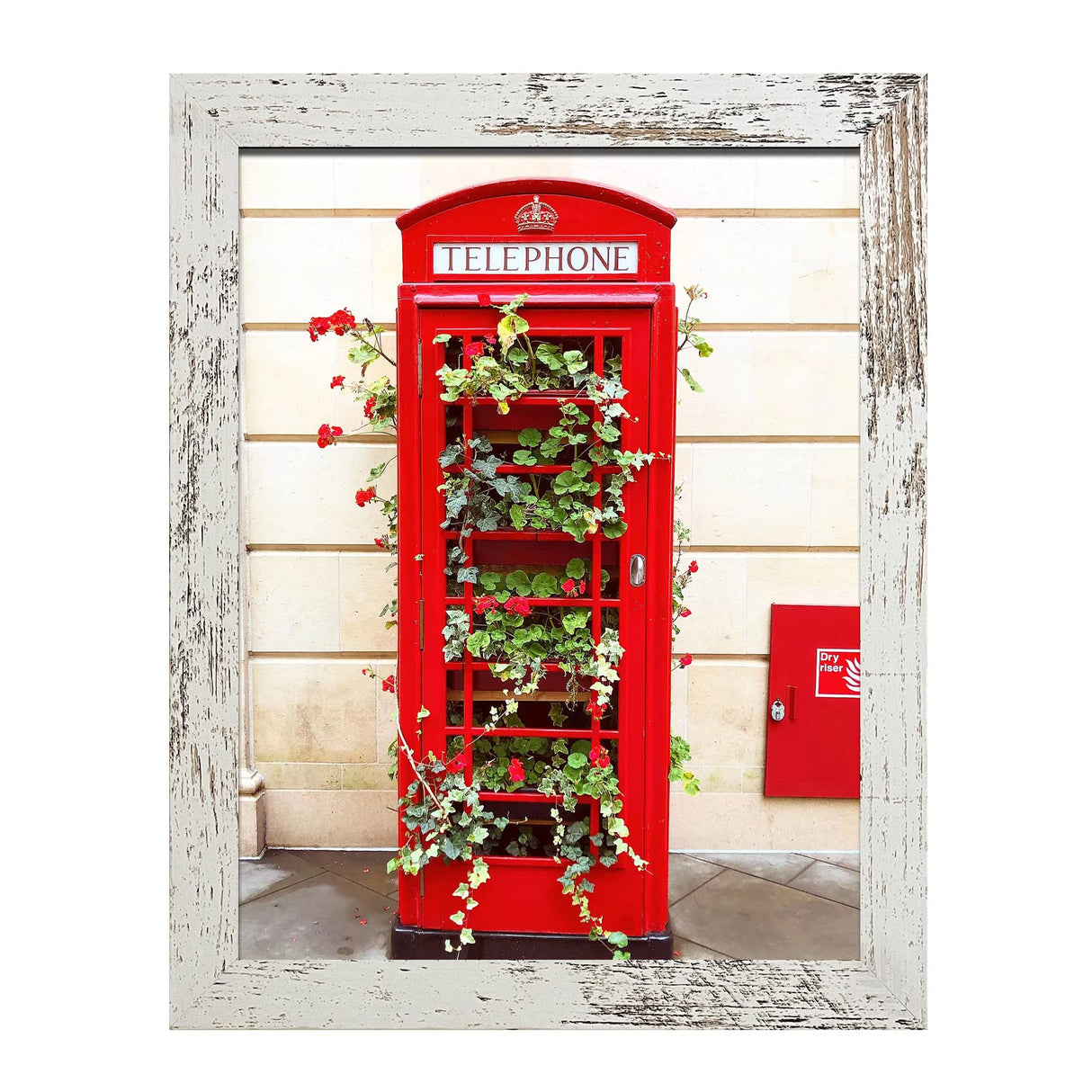 SESEAT 8x10 Picture Frame Rustic Distressed White, Display Pictures for Wall and Tabletop, 1 Pack SESEAT