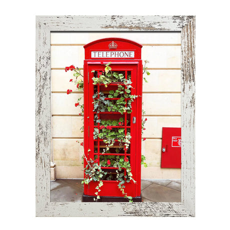 SESEAT 8x10 Picture Frame Rustic Distressed White, Display Pictures for Wall and Tabletop, 1 Pack SESEAT