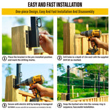 Epcee Fence Post Extender, 23.5" Fence Barbed Wire Extend Arm，for Outdoor Fences to Increase Height, Protect Privacy and Pets Jumping Off (Wooden Wall-4 Pack) Epcee