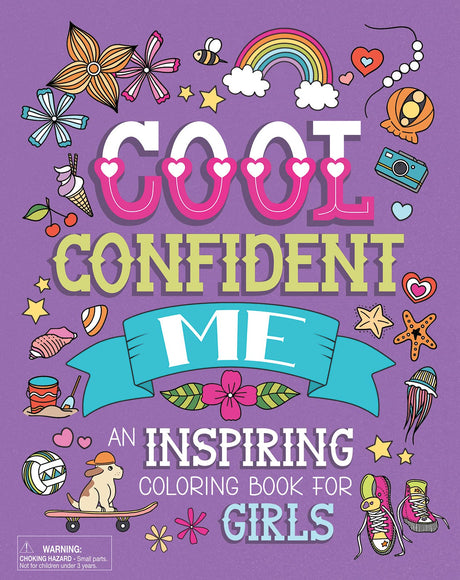 Cool Confident Me: An Inspiring Coloring Book for Girls Ages 8 to 13 with Positive, Motivational, and Confidence Building Quotes to Color - Includes 50+ Stickers WoodArtSupply