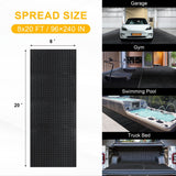 Grandroad auto 8x20 FT Garage Floor Mat, 2.4mm Thicked Flooring Roll 160 sqft Diamond Plate PVC Rubber Trailer Mat, Non-Slip Floor Protector Mat for Garage Warehouse Gyms Boats, Black Grandroad auto