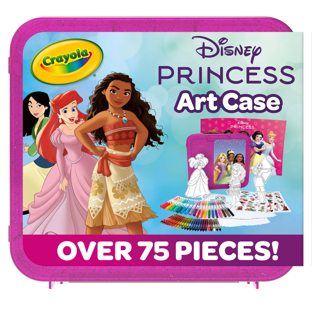 Crayola Disney Princess Art Case (75ct) Art Kit for Kids, Art Supplies, Coloring Set, Gift for Girls & Boys Crayola