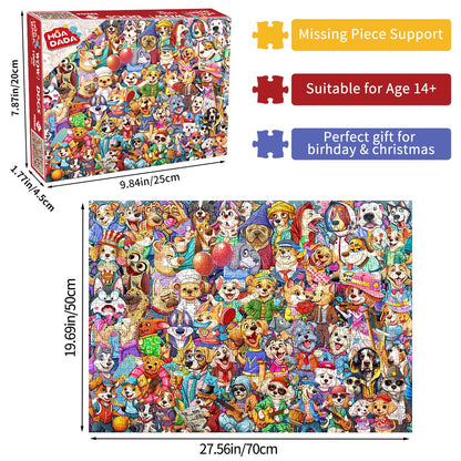 Jigsaw Puzzles for Adults 1000 Piece Puzzle for Adults 1000 Pieces Puzzle 1000 Pieces Dog's World Puzzle, Cartoon Puzzles 1000 Pieces Jigsaw Puzzles for Adults 1000 Pieces and Up