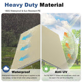 Grezone 10 x 20ft Heavy Duty Carport,Portable Car Tent Garage,All Season UV Resistant Car Canopy for Auto,Truck,Boat,Car (Beige) Grezone