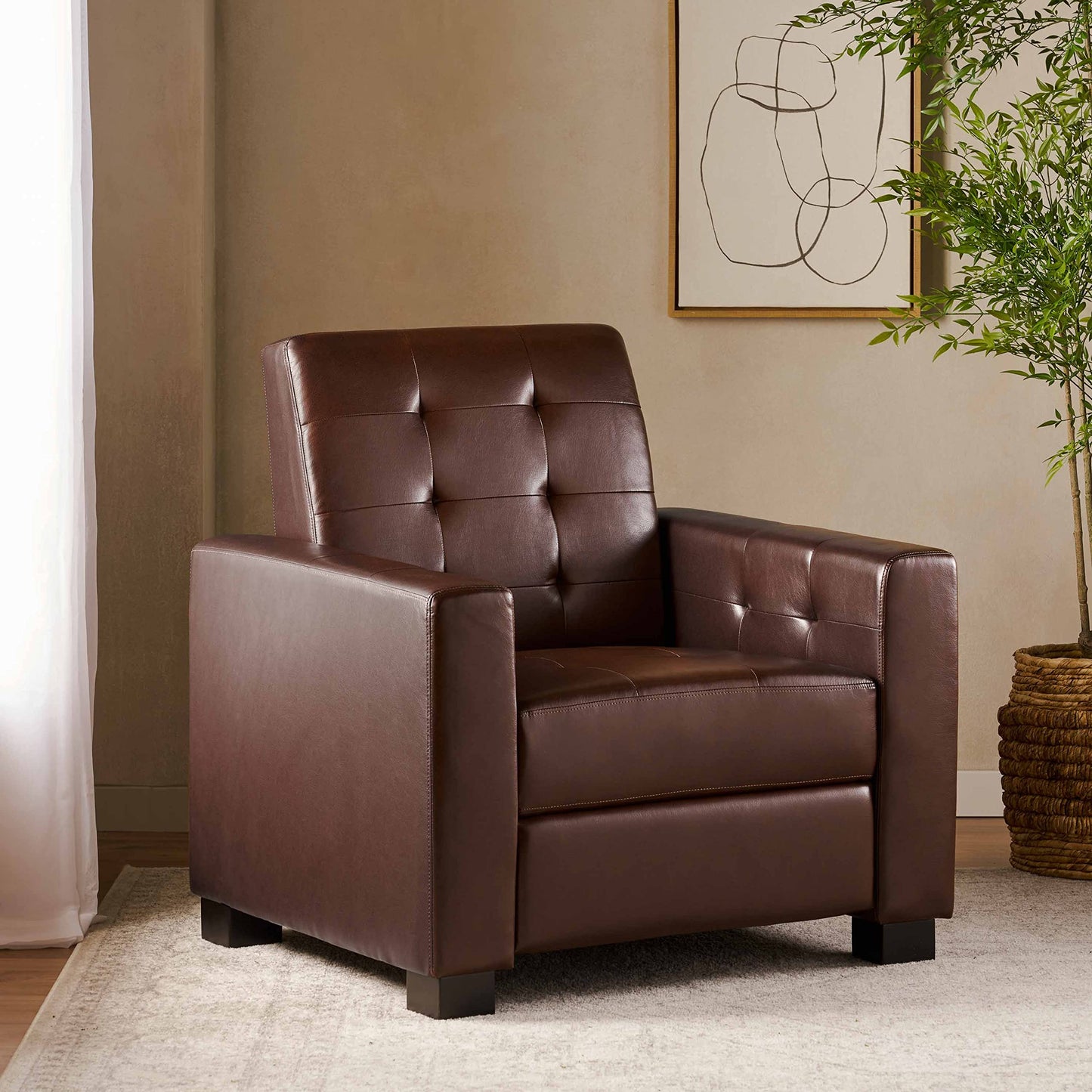 Christopher Knight Home Craigue Recliner, Dark Brown - WoodArtSupply