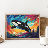 zhuoyaju Whale Diamond Painting Kits for Adults, 5D Sea Animals Whale Diamond Art Kits for Adults Beginner, DIY Full Round Drill Diamond Dots Gem Painting Kit for Home Wall Decor 12 x 16 Inch zhuoyaju
